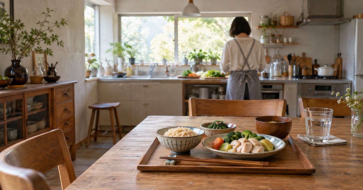 玄米ご飯に合うおかず|塩分・油・切り方の決め方のイメージ写真